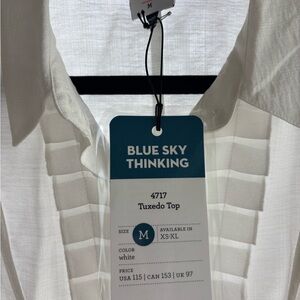 4717 Cabi White Tuxedo Top